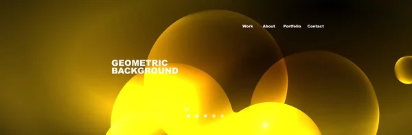 ネオン輝く泡 円魔法のエネルギー空間ライトコンセプト 抽象的な背景壁紙デザイン — ストックベクタ