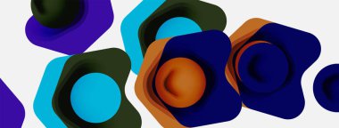 Beyaz arka planda renkli ok şekilleri. Minimum geometrik soyut arkaplan. Duvar kağıdı afişi veya iniş sayfası için vektör illüstrasyonu