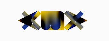 Minimum geometrik soyut arkaplan. İlkel şekiller kompozisyon arkaplanı. Duvar kağıdı, afiş, arkaplan veya iniş için moda tekno iş şablonu