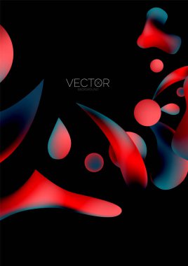 Fluid shapes vertical wallpaper background. Vector illustration for banner background or landing page