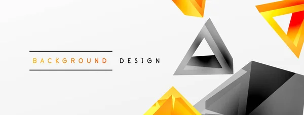 Triangle Abstract Background Vector Basic Shape Technology Business Concept Composition — Stockvektor