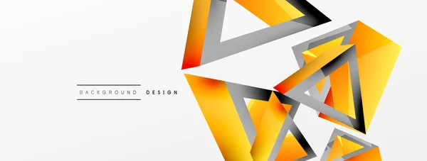 Triangle Fond Abstrait Technologie Forme Base Vectorielle Composition Concept Entreprise — Image vectorielle