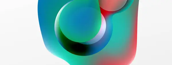 Fluid Abstract Background Shapes Circle Flowing Design Wallpaper Banner Background — Stock vektor