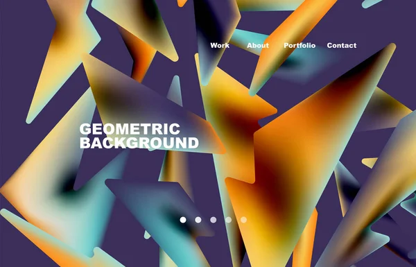 Broken Pieces Abstract Background Trendy Background Your Landing Page Design — Stok Vektör