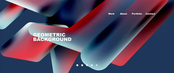 Colorful Geometric Background Landing Page Vector Illustration Wallpaper Banner Background — Archivo Imágenes Vectoriales