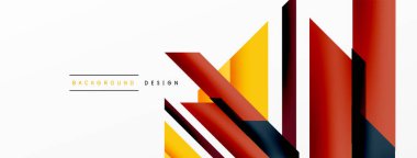 Minimum geometrik soyut arkaplan. Dinamik 3D çizgi kompozisyonu. Duvar kağıdı, afiş, arkaplan veya iniş için moda tekno iş şablonu