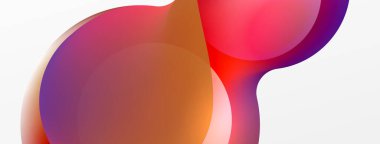 Fluid abstract background. Liquid color gradients composition. Round shapes and circle flowing design for wallpaper, banner, background or landing