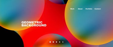 Flowing gradient colors and round elements and circles. Vector illustration for wallpaper, banner, background, leaflet, catalog, cover, flyer