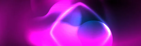 Magic Neon Glowing Lights Abstract Background Wallpaper Design Vector Illustration — ストックベクタ