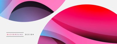 Yaratıcı geometrik duvar kağıdı. Asgari soyut arkaplan. Duvar kağıdı arkaplanı veya iniş sayfası için daire ve dalga kompozisyon vektör çizimi