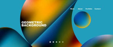 Minimal geometric abstract background, vector illustration for wallpaper banner background or landing page