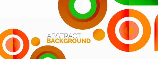 Abstract Shapes Background Minimalist Decoration Geometric Background Circles Rings — Stock Vector