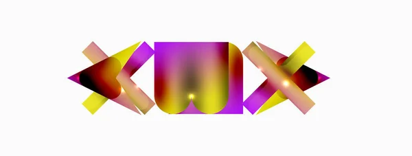 Fond Abstrait Géométrique Minimal Formes Primitives Composition Toile Fond Modèle — Image vectorielle