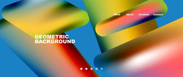 Colorful Geometric Background Landing Page Vector Illustration Wallpaper Banner Background — Διανυσματικό Αρχείο