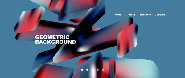 Colorful Geometric Background Landing Page Vector Illustration Wallpaper Banner Background — 스톡 벡터