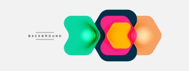 Beyaz arka planda renkli ok şekilleri. Minimum geometrik soyut arkaplan. Duvar kağıdı afişi veya iniş sayfası için vektör illüstrasyonu