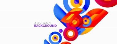 Duvar kağıdı, afiş, arkaplan için halkalar ve daireler geometrik soyut arkaplan