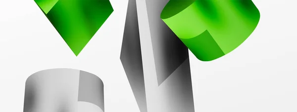 Vector Abstract Background Shapes Triangle Cylinder Trendy Techno Business Template — Διανυσματικό Αρχείο