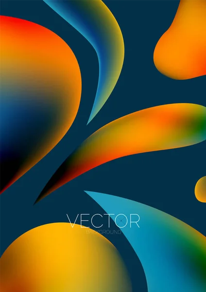 Fluid Shapes Vertical Wallpaper Background Vector Illustration Banner Background Landing — Stockvektor