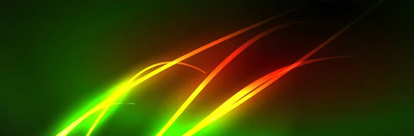 ブルーネオン輝く線 魔法のエネルギー空間ライトコンセプト 抽象的な背景壁紙デザイン — ストックベクタ