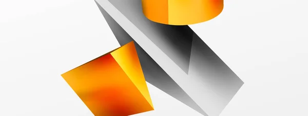 Vector Abstract Background Shapes Triangle Cylinder Trendy Techno Business Template — Stockvector