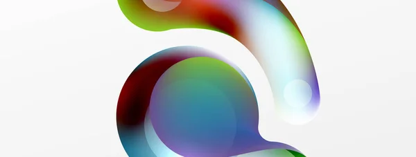 Fluid Abstract Background Shapes Circle Flowing Design Wallpaper Banner Background — Archivo Imágenes Vectoriales