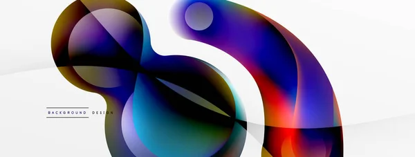 Fluid Abstract Background Shapes Circle Flowing Design Wallpaper Banner Background — Image vectorielle