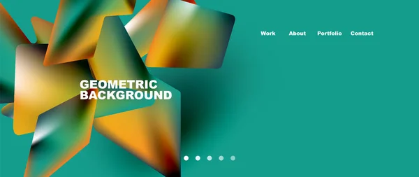Abstract Geometric Landing Page Creative Background Wallpaper Banner Background Web — Stockvektor