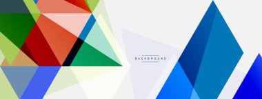 Renkli üçgen bileşimi, geometrik soyut arkaplan. Tekno veya iş konsepti, duvar kağıdı, afiş, arkaplan, iniş sayfası deseni