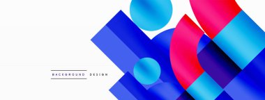 Çember ve kare geometrik arkaplan. Duvar kağıdı, pankart, arkaplan ya da iniş için üçgen ve kareli yuvarlak şekiller