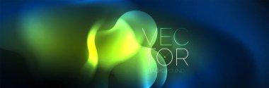Magic neon glowing lights abstract background wallpaper design, vector illustration