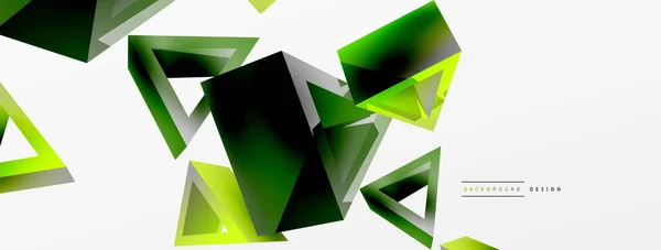 Triangle Abstract Background Vector Basic Shape Technology Business Concept Composition — ストックベクタ