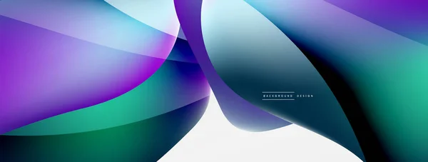 Fluid Color Abstract Background Liquid Gradients Wave Pattern Trendy Techno — ストックベクタ