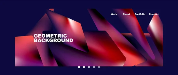 Abstract Geometric Landing Page Creative Background Wallpaper Banner Background Web — Wektor stockowy