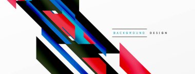 Minimum geometrik soyut arkaplan. Dinamik 3D çizgi kompozisyonu. Duvar kağıdı, afiş, arkaplan veya iniş için moda tekno iş şablonu