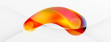 Fluid abstract background, round shapes and circle flowing design for wallpaper, banner, background or landing