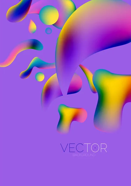 Fluid Shapes Vertical Wallpaper Background Vector Illustration Banner Background Landing — Stock Vector