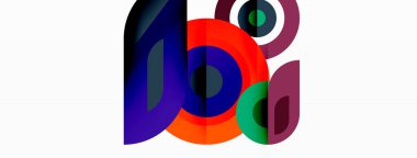 Duvar kağıdı, afiş, arkaplan için halkalar ve daireler geometrik soyut arkaplan