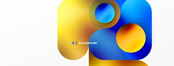 Shapes Circle Geometric Abstract Background Vector Illustration Wallpaper Banner Background — Stock Vector