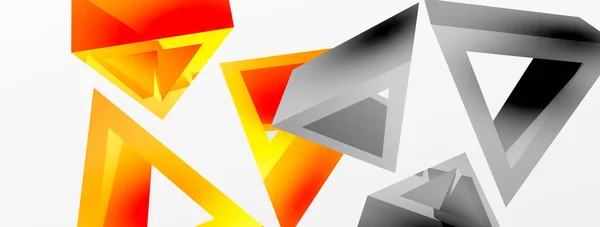 Triangle Abstract Background Vector Basic Shape Technology Business Concept Composition — 图库矢量图片