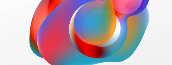 Fluid Abstract Background Shapes Circle Flowing Design Wallpaper Banner Background — Stock vektor