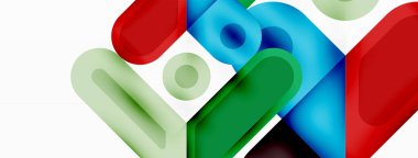 Kare ve daire en az soyut arkaplan. Duvar kağıdı afişi için vektör illüstrasyonu