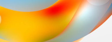 Fluid abstract background, round shapes and circle flowing design for wallpaper, banner, background or landing