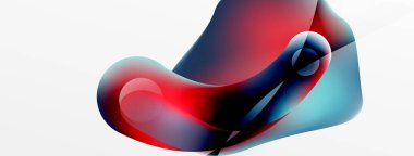 Fluid abstract background, round shapes and circle flowing design for wallpaper, banner, background or landing