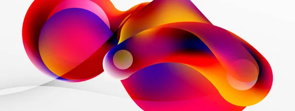 Fluid Abstract Background Shapes Circle Flowing Design Wallpaper Banner Background — Archivo Imágenes Vectoriales
