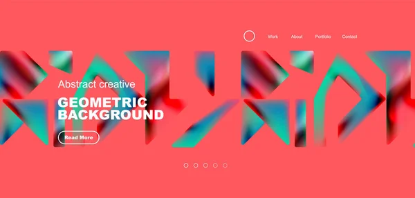 Triangles Fluides Fond Abstrait Minimal Techno Concept Entreprise Motif Pour — Image vectorielle