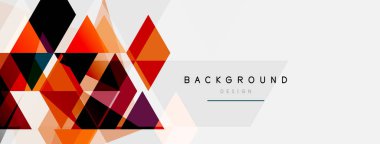 Mozaik üçgenler geometrik arkaplan. Tekno veya iş konsepti, duvar kağıdı, afiş, arkaplan, iniş sayfası deseni