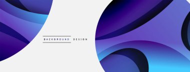 Yaratıcı geometrik duvar kağıdı. Asgari soyut arkaplan. Duvar kağıdı arkaplanı veya iniş sayfası için daire ve dalga kompozisyon vektör çizimi