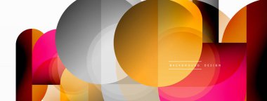 Yaratıcı geometrik duvar kağıdı. Asgari çember üçgen ve kare çizgi soyut arkaplan. Duvar kağıdı afişi veya iniş sayfası için vektör illüstrasyonu