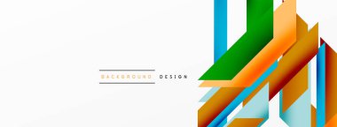 Minimum geometrik soyut arkaplan. Dinamik 3D çizgi kompozisyonu. Duvar kağıdı, afiş, arkaplan veya iniş için moda tekno iş şablonu